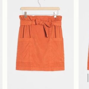 Anthropologie Paper Bag Style Mini Skirt